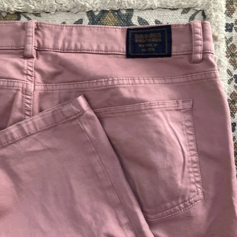 Brooks Brothers Straight‎ Fit Rose Pink Chinos Pants Men 36 Cotton Spandex